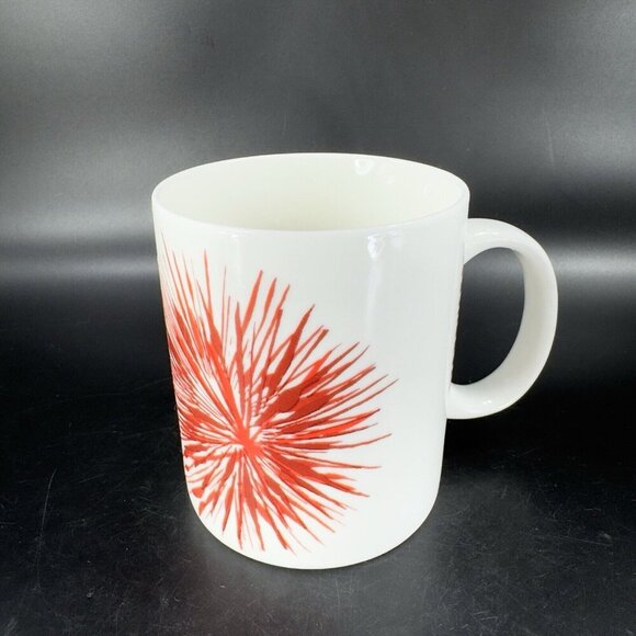 Starbucks Red Flower Starburst on White Mug 2014 Coffee Mug Cup Ceramic 12oz - Picture 14 of 14